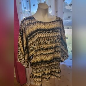 #8 Chico's Short-Sleeve Dress Shirt Cinched Waist Size 3 (16)